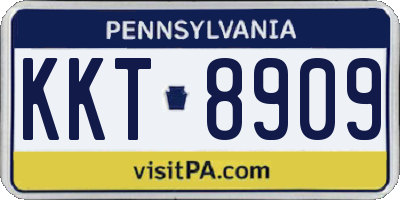 PA license plate KKT8909