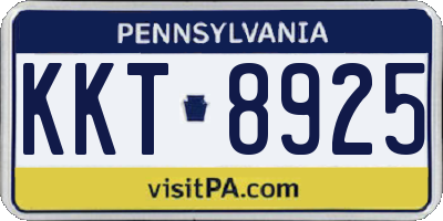 PA license plate KKT8925
