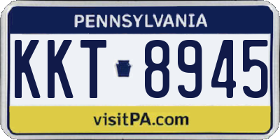 PA license plate KKT8945