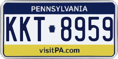 PA license plate KKT8959