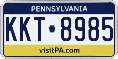 PA license plate KKT8985