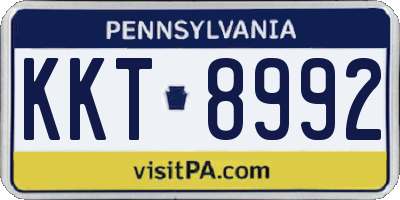 PA license plate KKT8992