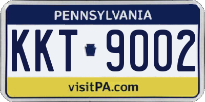 PA license plate KKT9002