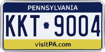 PA license plate KKT9004