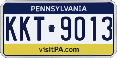 PA license plate KKT9013