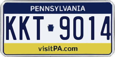 PA license plate KKT9014