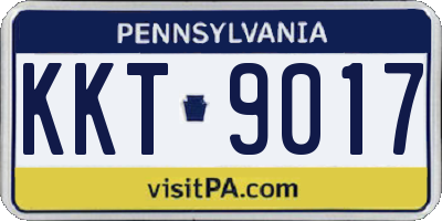 PA license plate KKT9017
