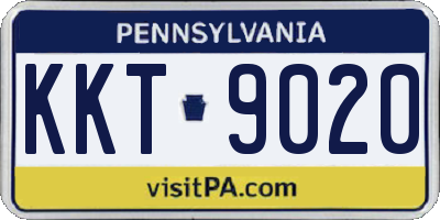 PA license plate KKT9020