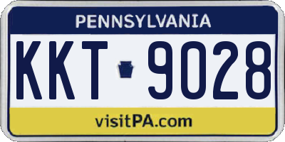 PA license plate KKT9028