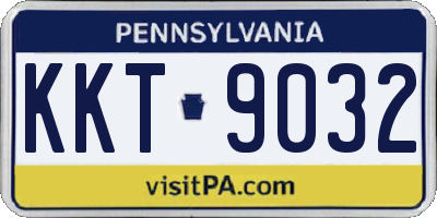 PA license plate KKT9032