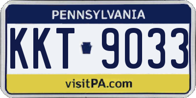 PA license plate KKT9033