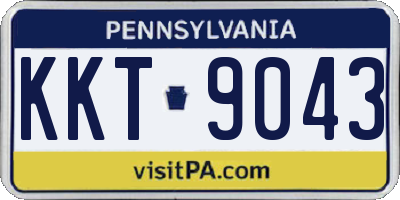 PA license plate KKT9043