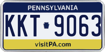PA license plate KKT9063