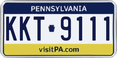 PA license plate KKT9111