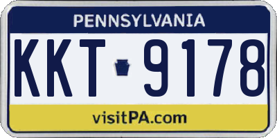 PA license plate KKT9178
