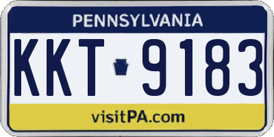 PA license plate KKT9183