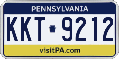 PA license plate KKT9212