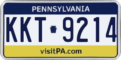 PA license plate KKT9214