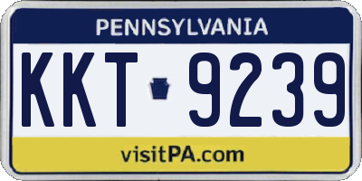 PA license plate KKT9239