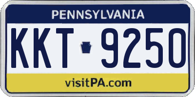 PA license plate KKT9250