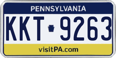 PA license plate KKT9263