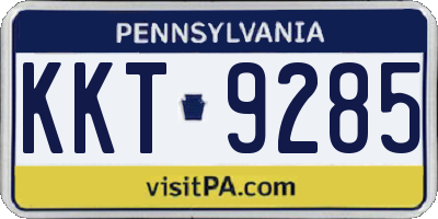 PA license plate KKT9285