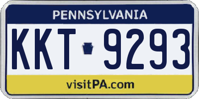 PA license plate KKT9293