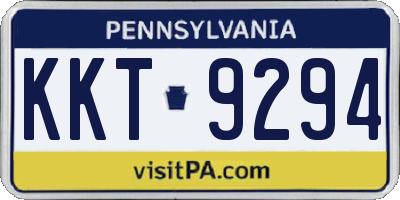 PA license plate KKT9294