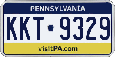 PA license plate KKT9329