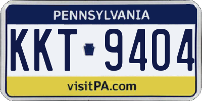 PA license plate KKT9404
