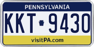 PA license plate KKT9430