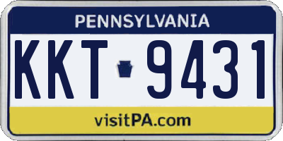 PA license plate KKT9431
