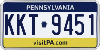 PA license plate KKT9451