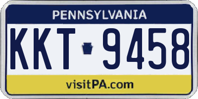 PA license plate KKT9458