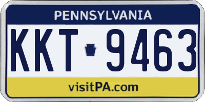 PA license plate KKT9463