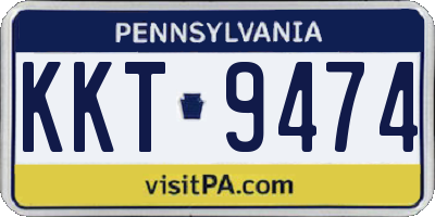 PA license plate KKT9474