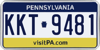 PA license plate KKT9481