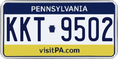 PA license plate KKT9502