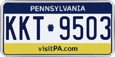 PA license plate KKT9503