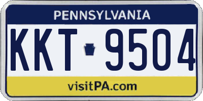 PA license plate KKT9504