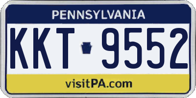 PA license plate KKT9552