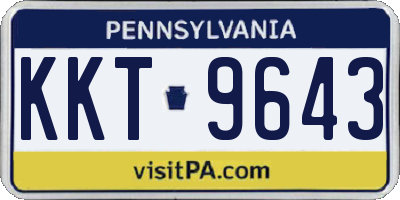 PA license plate KKT9643