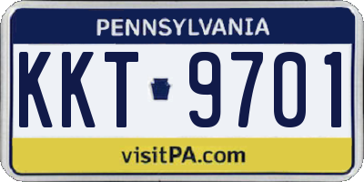 PA license plate KKT9701