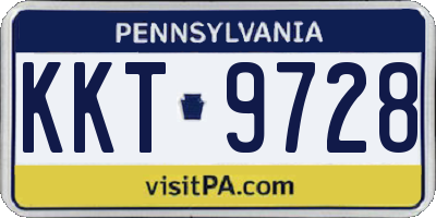 PA license plate KKT9728