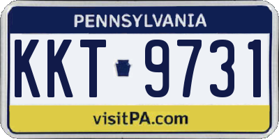 PA license plate KKT9731