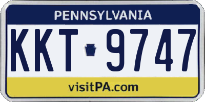 PA license plate KKT9747