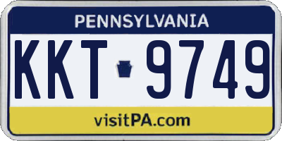 PA license plate KKT9749