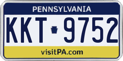 PA license plate KKT9752