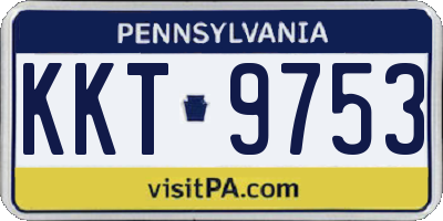 PA license plate KKT9753