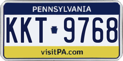 PA license plate KKT9768